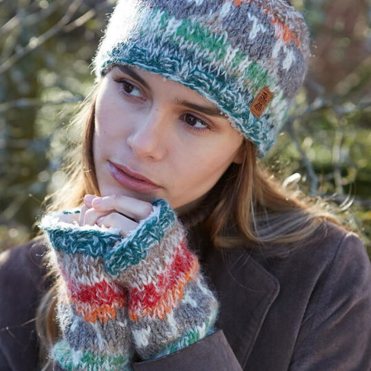Pachamama Hazy Herdi Headband & Handwarmer Set