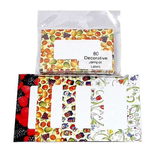 NJ Products Jar labels Pack 1 Fruit, Floral, Jam Jar And Mixed Berries