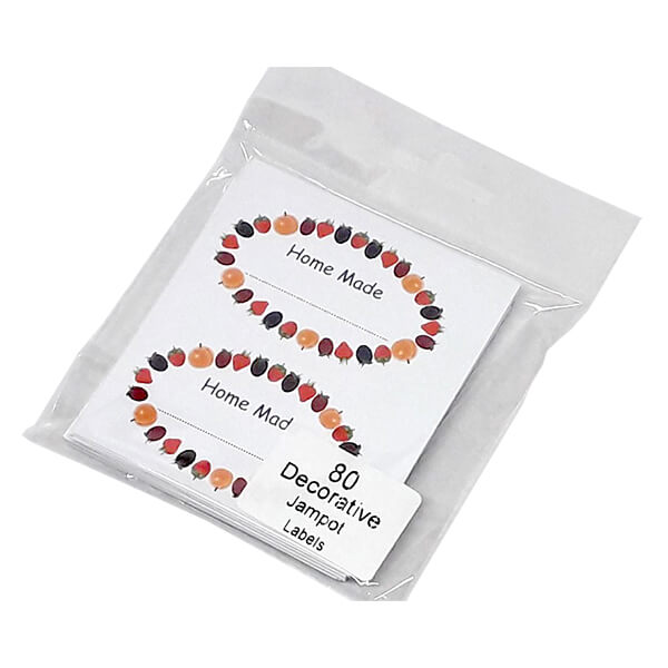 NJ Products Jar labels Pack 5 includes Home Made Oval Fruit Labels