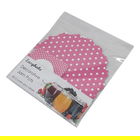 NJ Products Polka Dot Pink Jampot Covers With Matching Labels