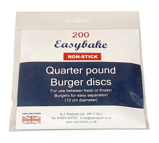 NJ Products Quarter Pound Non-Stick Burger Discs 11cm