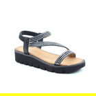Heavenly Feet Fresco Black Premium Sandals Size 4