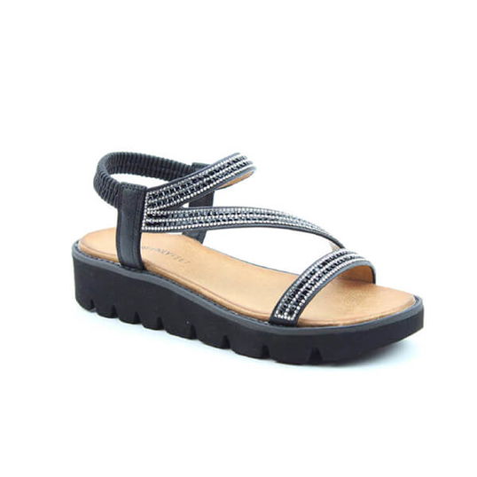 Heavenly Feet Fresco Black Premium Sandals Size 4