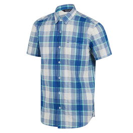 Regatta Men's Deakin IV Short Sleeve Shirt Lapis Blue Check Size XXL