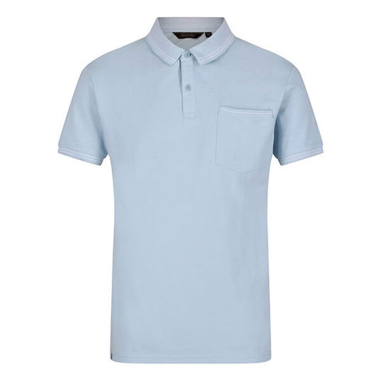 Regatta Mens Tinston Polo Shirt Cool Blue Size XL