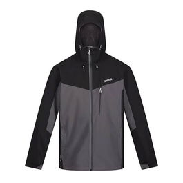 Regatta Mens Birchdale Waterproof Jacket Dark Grey Black Size L
