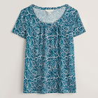 Seasalt Appletree Short Sleeve Top Flowing Seaweed Chalk Size 18
