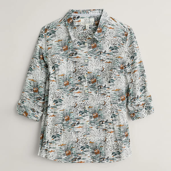 Seasalt Larissa Shirt Dawn Rise Chalk Size 24