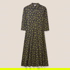 White Stuff Rua Jersey Shirt Dress Green Print