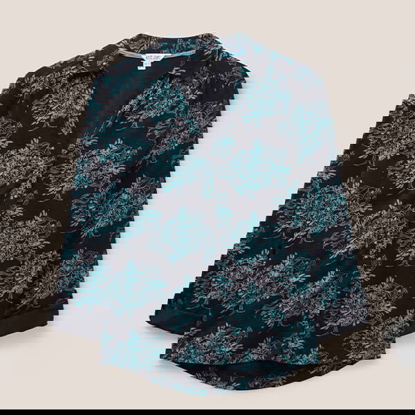 White Stuff Annie Jersey Shirt Black Multi