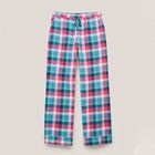 White Stuff Nina Organic Check Pyjama Bottom Teal Multi