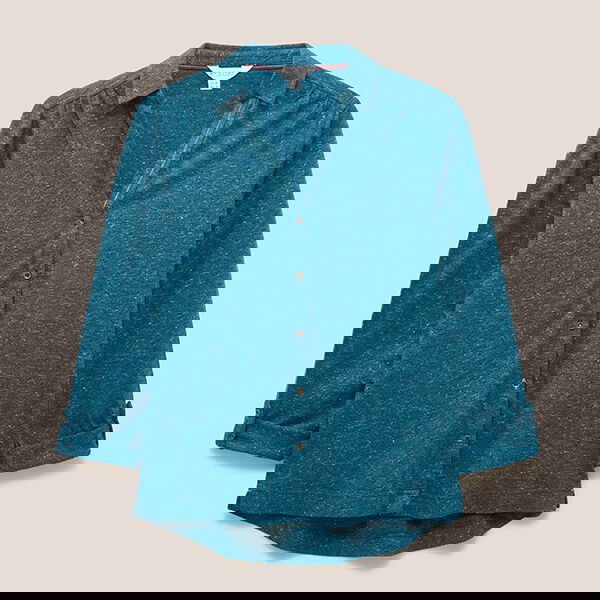 White Stuff Annie Sparkle Jersey Shirt Dark Teal