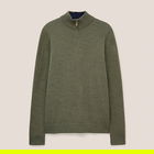 White Stuff Mens Newport Merino Jumper Khaki Green