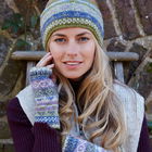 Pachamama Finisterre Olive Headband & Handwarmers Set