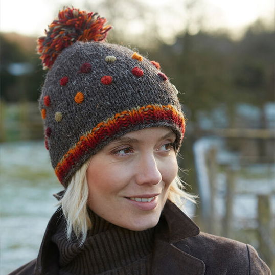 Pachamama Montpellier Bobble Beanie Bark