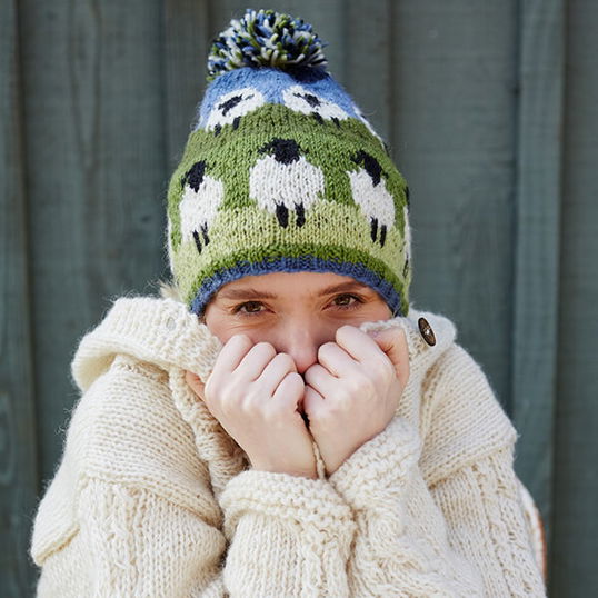Pachamama Flock Of Sheep Bobble Beanie