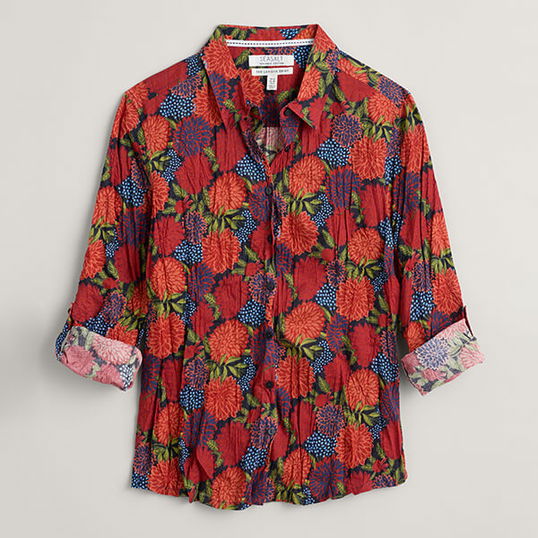 Seasalt Larissa Shirt Dahlia Bed Maritime Size 16