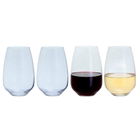 Dartington Cheers! Set Of 4 Stemless Wine Glasses