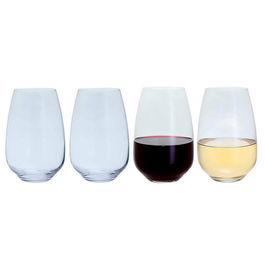 Dartington Cheers! Set Of 4 Stemless Wine Glasses