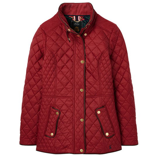 Joules Red Wine Newdale Quilted Jacket Size 8