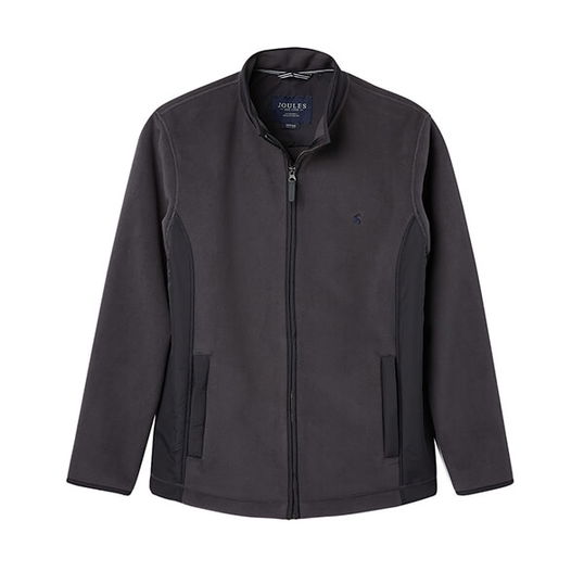 Joules Grey Metal Hennock Polar Fleece Zip Through Size L