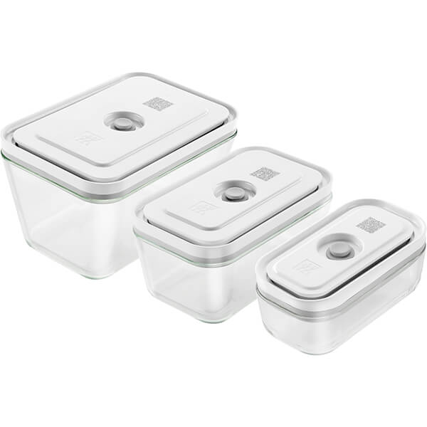 Zwilling Fresh And Save Vacuum Box 3 Piece Set Small Medium Large Glass