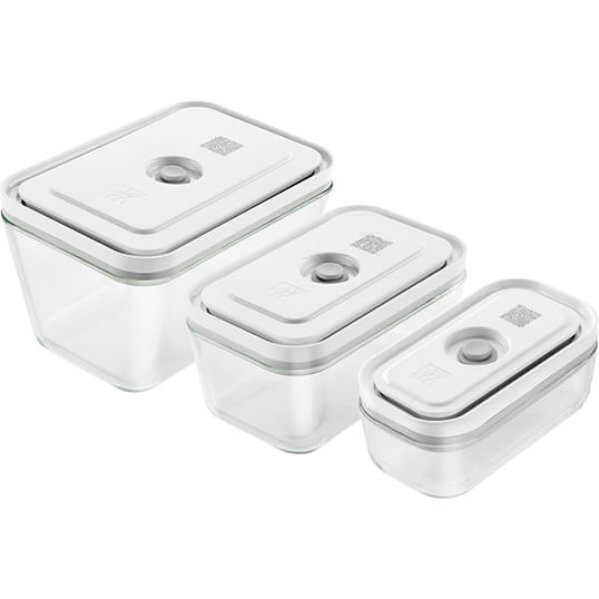 Zwilling Fresh And Save Vacuum Box 3 Piece Set Small Medium Large Glass