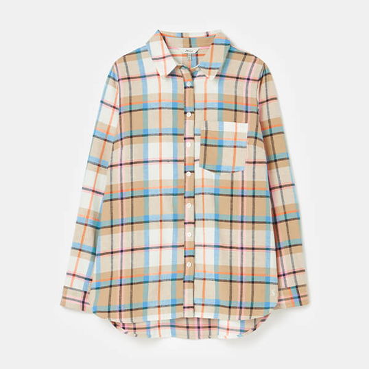 Joules Creme Check Lorena Shirt