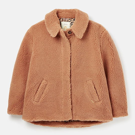 Joules Tan Ettfield Collared Fleece Jacket Size 10