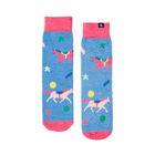 Joules Blue Horse Fluffy Socks Size S
