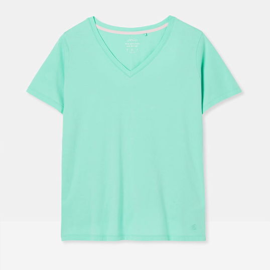 Joules Turquoise Emily V Neck T-Shirt Size 18