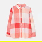 Joules Pink Check Lorena Longline Woven Shirt Size 16
