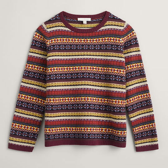 Seasalt Percella Cove Jumper Float Burnt Wood Multi