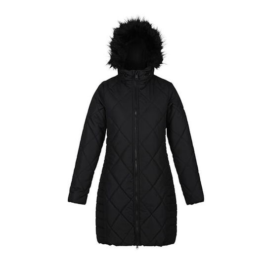 Regatta Womens Fritha II Insulated Parka Jacket Black Size 14