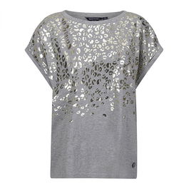 Regatta Womens Roselynn Graphic T-Shirt Paloma Grey Marl Size 12