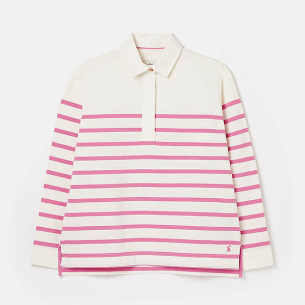 Joules Pink Stripe Ottilie Deck Shirt Size 18
