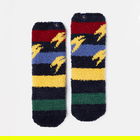 Joules Kids Harry Potter Multi Stripe Lightning Bolt Fluffy Socks
