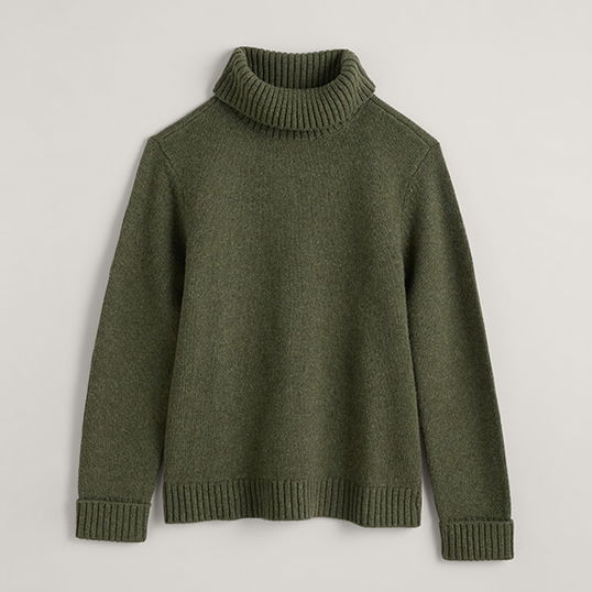 Seasalt Braque Jumper Merino Light Olive Size 20