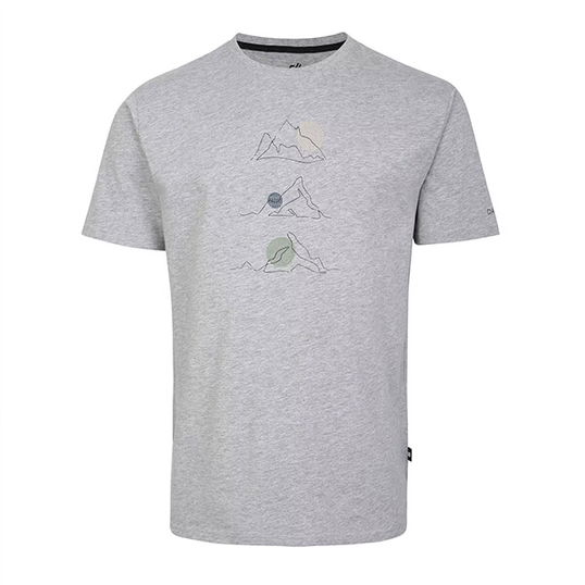 Dare 2b Mens Evidential Graphic T-Shirt Ash Grey Marl Size XL