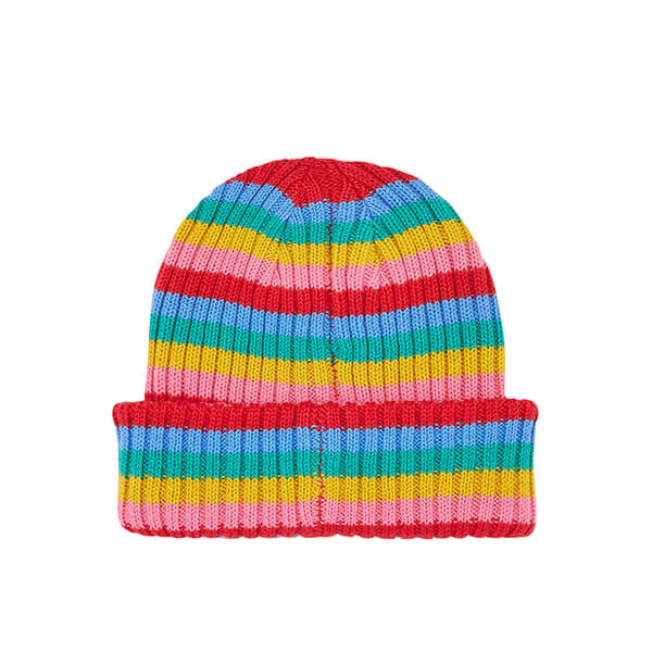 Joules Multi Stripe Hedly Reversible Beanie Hat Size 3-7 Years