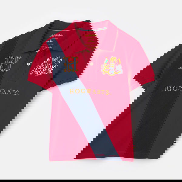 Joules Kids Harry Potter Red Gryffindor Polo Shirt
