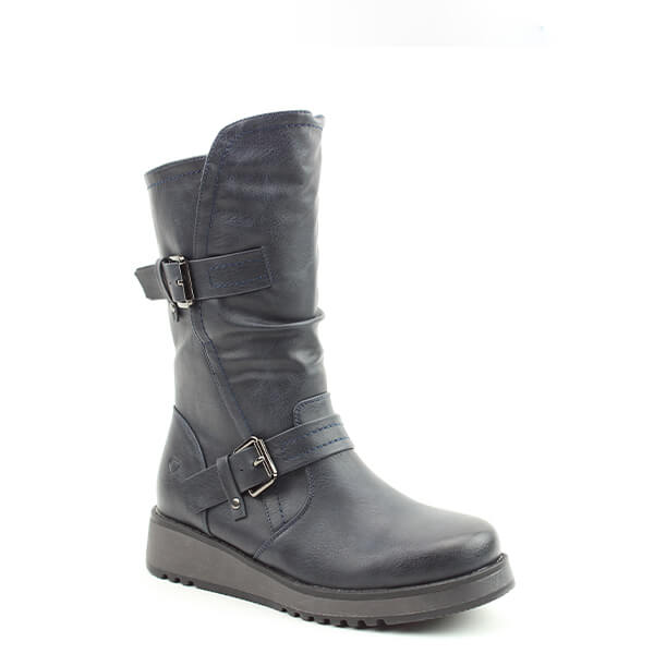 Heavenly Feet Navy Hannah4 Boots Size 8