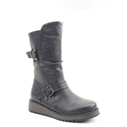 Heavenly Feet Navy Hannah4 Boots Size 8