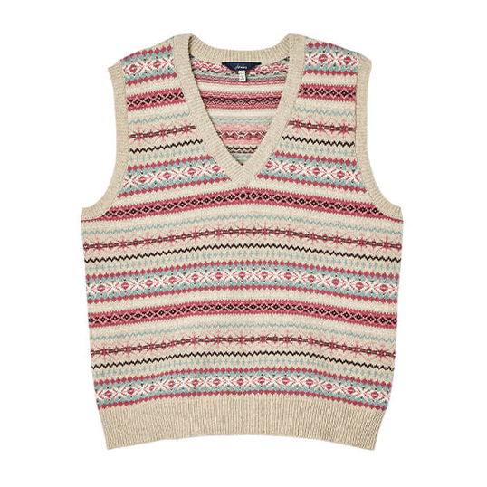 Joules Oat Islay Fairisle Tank Top Size 10