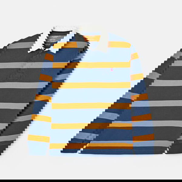 Joules Blue Yellow Stripe Onside Rugby Shirt Size XXL