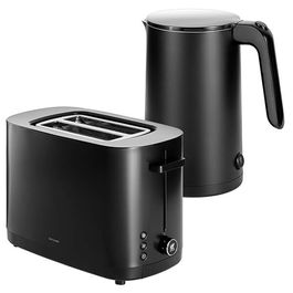 Zwilling Enfinigy 1.5L Kettle Plastic & 2 Short Slot Toaster Black