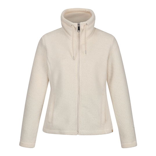 Regatta Womens Kizmit Full Zip Jumper Light Vanilla Fluffy Size 16