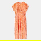 Joules Bright Coral Spot Vivian Midi Jersey Wrap Dress Size 10