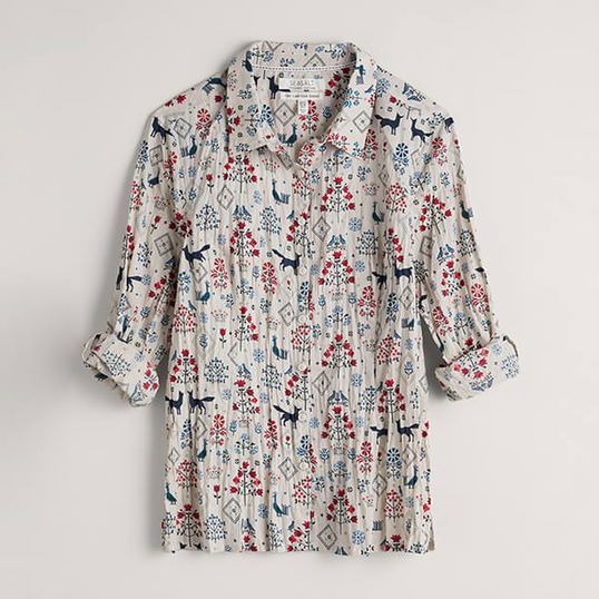 Seasalt Larissa Shirt Tapestry Forest Aran Size 14
