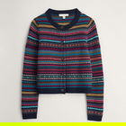 Seasalt Percella Cove Cardigan Star Jasmine Grape Loch Size 16